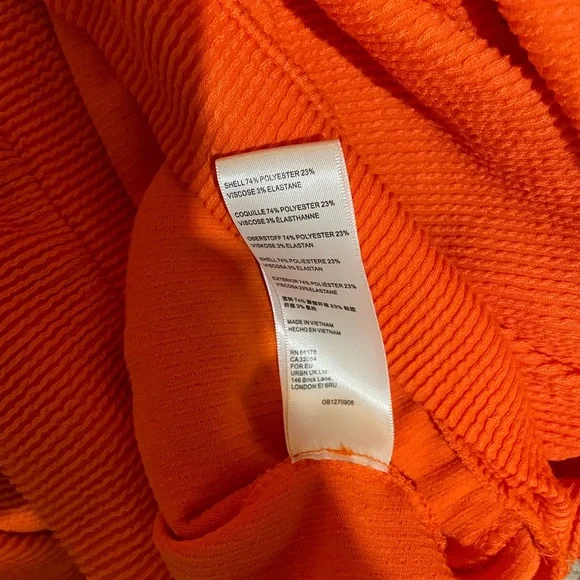 Anthropologie Maeve Orange Textured Off Shoulder Top - Picture 4 of 5